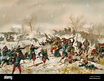 Schlacht von Le Mans oder Bataille du Mans, 11. Januar 1871, Franco ...