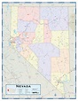Nevada Counties Wall Map | Maps.com.com