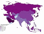 The GDP Per Capita Of Asian Countries : MapPorn