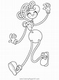 Mommy Long Legs Smiling Happily and Waving Poppy Playtime Coloring Page ...