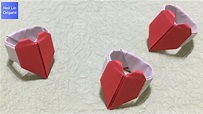 簡單的摺紙愛心戒指 / 如何用一張紙就能製作美麗的愛心戒指 大張紙也可以做成愛心手環 ! 手工折紙DIY - YouTube