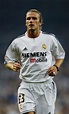 David Beckham of Real Madrid in action during the Spanish Primera ...
