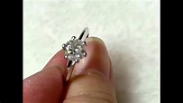 結婚鑽戒Tiffany 百年經典6爪鑲一克拉鑽石 - YouTube