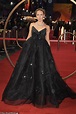 Rebecca Ferguson is a vision in striking black gown as she graces red ...