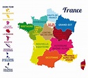 Mapa de Francia con regiones y departamentos | Mapas de Francia para ...
