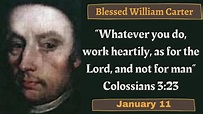 Blessed William Carter, January 11 - YouTube