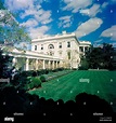 Rose Garden, views. View of the Rose Garden along the West Wing ...