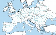 Blank Outline Map Of Europe With Rivers | Images and Photos finder