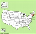 Massachusetts location on the U.S. Map