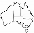 The Map Of Australia And Its States For Australia Day Coloring Page : Kids Play Color