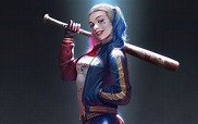 2880x1800 Harley Quinn Fanart Smiling 4k Macbook Pro Retina HD 4k ...