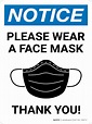 Wear Mask Sign Printable