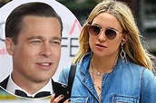 Kate Hudson says Brad Pitt is 'very handsome' as she steps out in denim ...