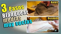 3 PASOS PARA LAVAR MEDIAS MUY SUCIAS BLANQUEAR / TRUCO DE LAVADO, - YouTube