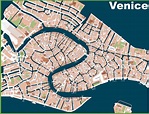 Carte de Venise - Plusieurs cartes de la ville en Italie