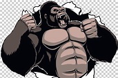 Rey kong ilustración, gorila rey kong mono de dibujos animados, gorila ...