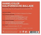 Hanns Eisler: Kalifornische Ballade (CD) – jpc