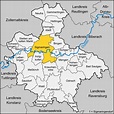 Location of Sigmaringen within Sigmaringen district.