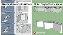 Sketchup Instant Walls With 1001 Bit Pro Plugin (Vertical Walls) - YouTube