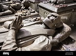 Tübingen, Deutschland. Grab von Anna Maria von Brandenburg-Ansbach mit mullbinde als Zeichen ...