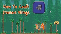 How To Craft Demon Wings In Terraria 1.4 - YouTube