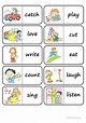 One-click print document | Action words, English lessons for kids ...