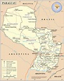 Landkarte Paraguay (Politische Karte) : Weltkarte.com - Karten und ...