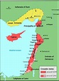 Map of the crusades Holy land - Map of the Holy land during the ...
