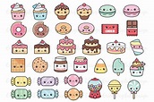 Kawaii Sweets clipart set - 34 cute food images (520385 ...