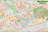 Markham downtown map - Ontheworldmap.com