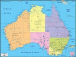Australia Political Wall Map | Maps.com.com