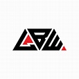 LBW triangle letter logo design with triangle shape. LBW triangle logo ...