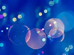 Fondos de pantalla Burbujas, fondo azul 1920x1440 HD Imagen