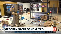 Grocery store vandalized - YouTube