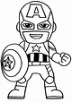 Dibujo de Capitán América para colorear – Divertirse con los niños
