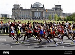 Athletes compete in the Marathon at the 12th IAAF World Championships ...