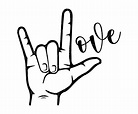 I Love You Hand Sign Svg Love Svg ASL Sign Language Svg. - Etsy UK