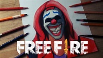 COMO DIBUJAR SKIN DEL CRIMINAL ROJO - DIBUJOS DE FREE FIRE - YouTube