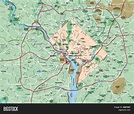 Washington Dc Metropolitan Area Map image & stock photo. 3907937