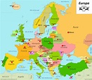 Mapa de Europa con Capitales