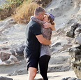 Renée Zellweger and Ant Anstead kissing at the beach