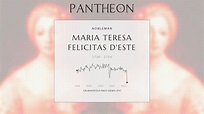 Maria Teresa Felicitas d'Este Biography - Duchess of Penthièvre | Pantheon