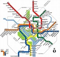 Washington dc mapa del metro - Wa mapa del metro de dc (Distrito de ...