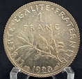 Moeda da França - 1 franco - 1920 - Prata (.835) - 5 g