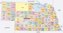 Nebraska Counties Map | Mappr