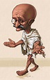 Mahatma Gandhi (India) | Karikatur, Kartun, Ilustrasi digital
