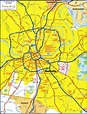Nashville city map. Free printable detailed map of Nashville city Tennessee
