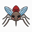 pequeño y lindo diseño de dibujos animados de mosquitos 12943995 Vector ...