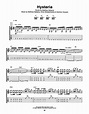 Hysteria Guitar Tab by Muse (Guitar Tab – 165302)