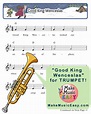 Trumpet - Good King Wenceslas | Music for kids, Sheet music book ...